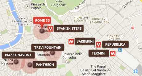 Mappa Posizione Rome 55 Roma